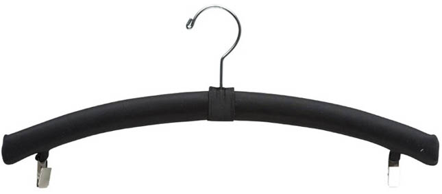 Black Satin Hangers with Clips